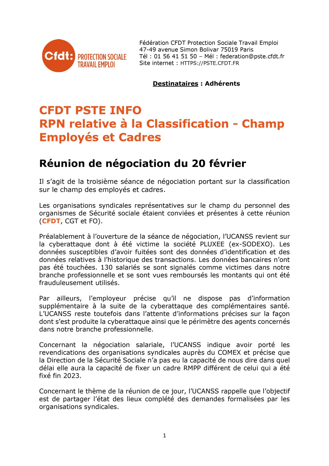 Info aux syndicats rpn du 20 fevrier 2024 page 0001